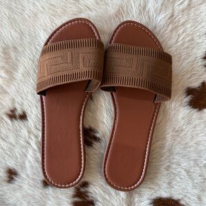 Brown Slide Sandals
